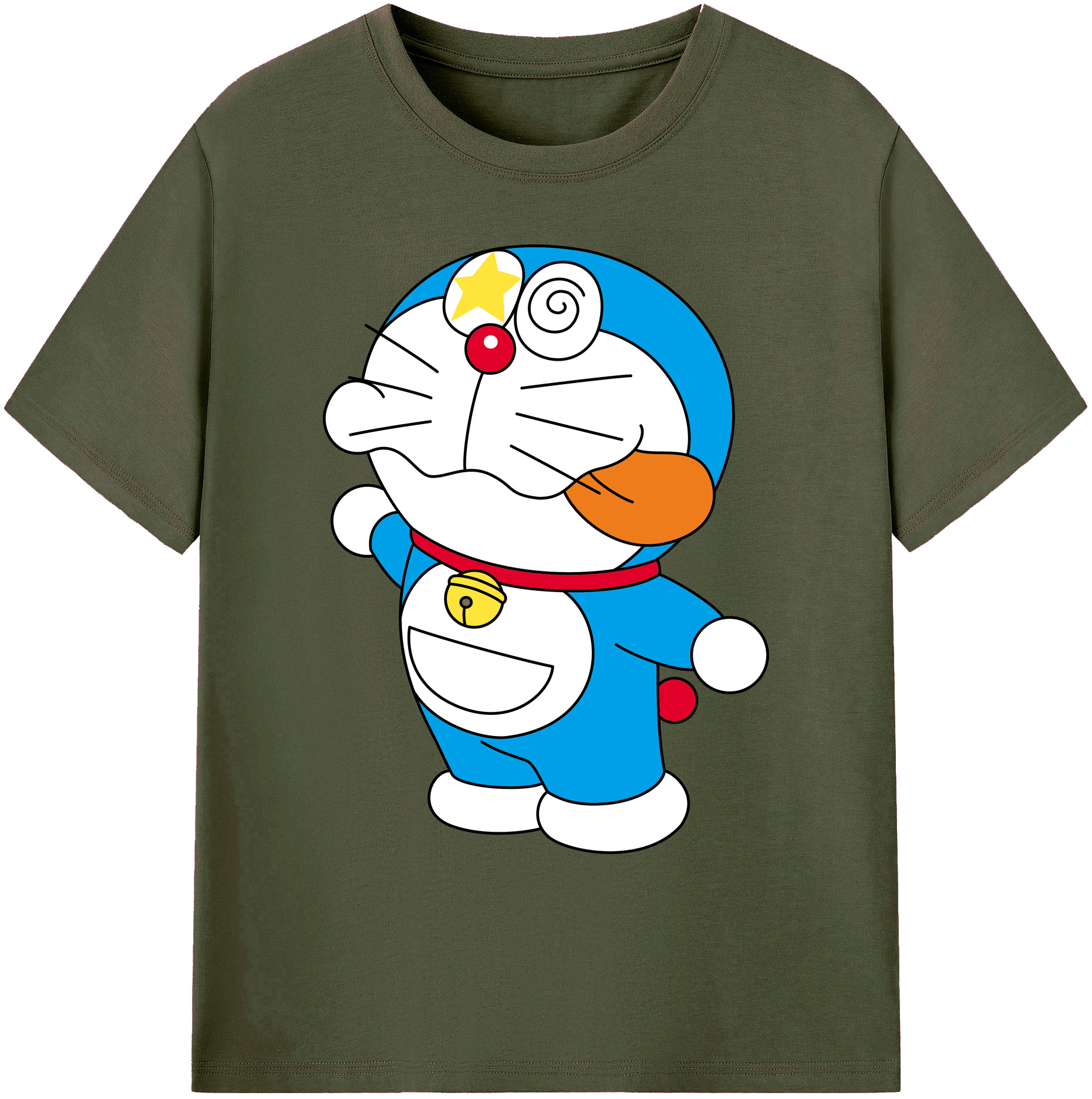 （画像用） ドラえもん Doraemon 綿100％ メンズ半袖Tシャツ｜肌触りやわらか＆通気性